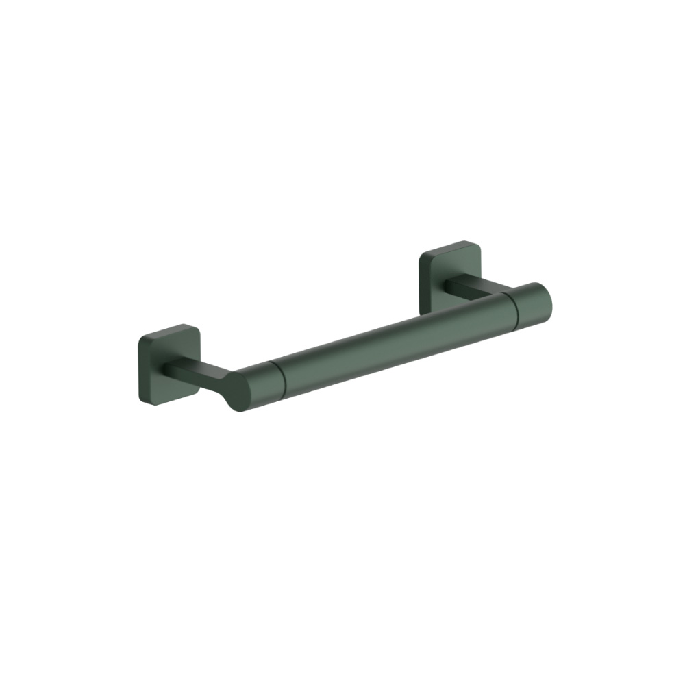 Brass Towel Ring / Mini Towel Bar - 10" | Leaf Green