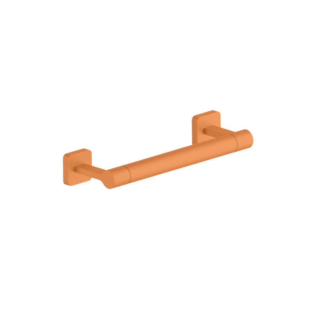 Brass Towel Ring / Mini Towel Bar - 10" | Terracotta Orange