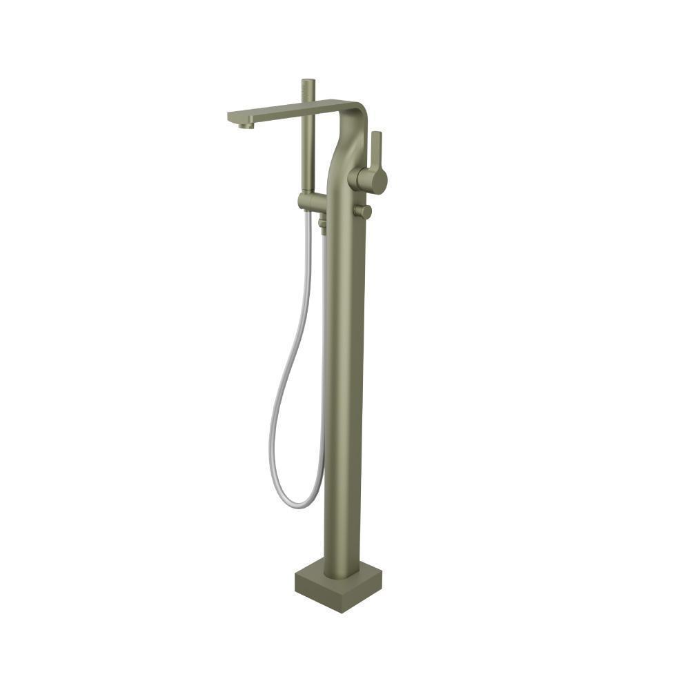 Freestanding Floor Mount Bathtub / Tub Filler With Hand Shower | Army Green