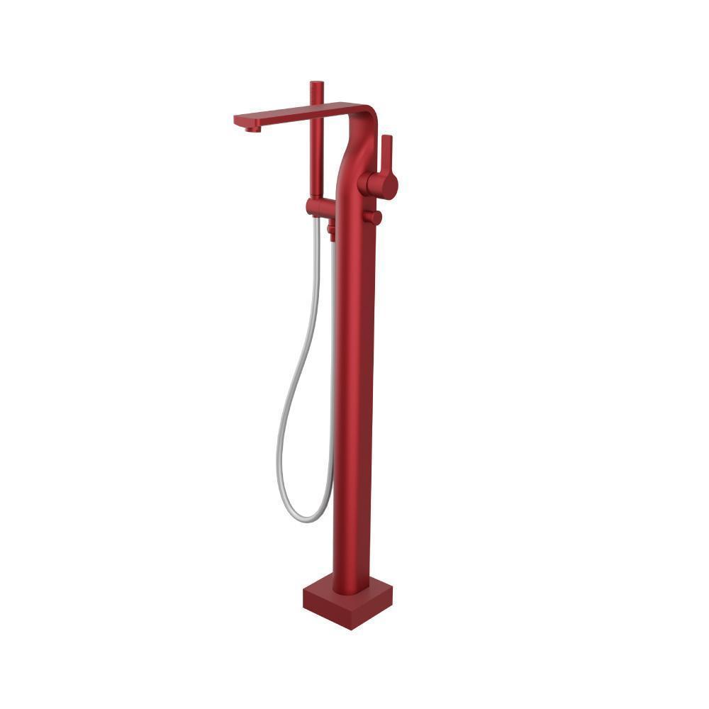 Freestanding Floor Mount Bathtub / Tub Filler With Hand Shower | Crimson
