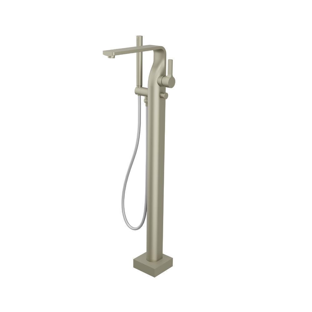 Freestanding Floor Mount Bathtub / Tub Filler With Hand Shower | Light Verde