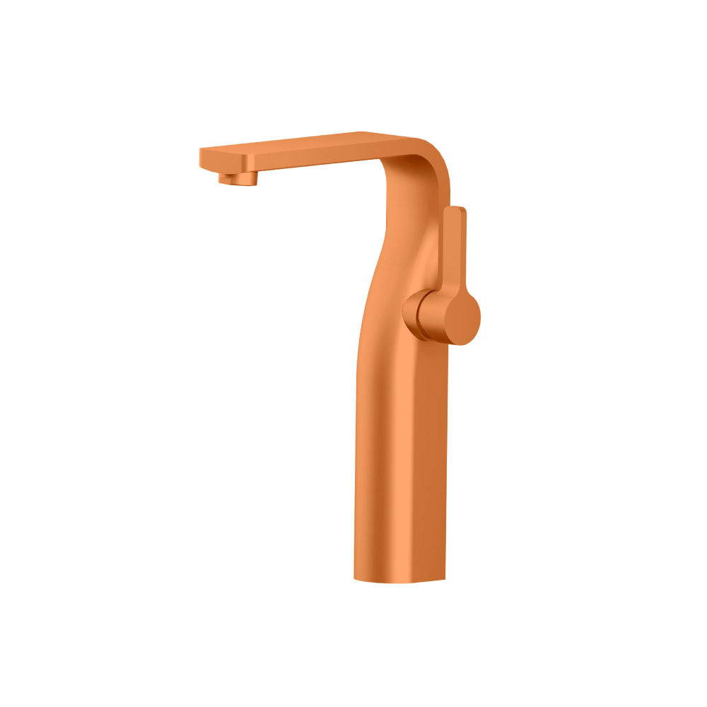 Single Hole Vessel Faucet | Terracotta Orange
