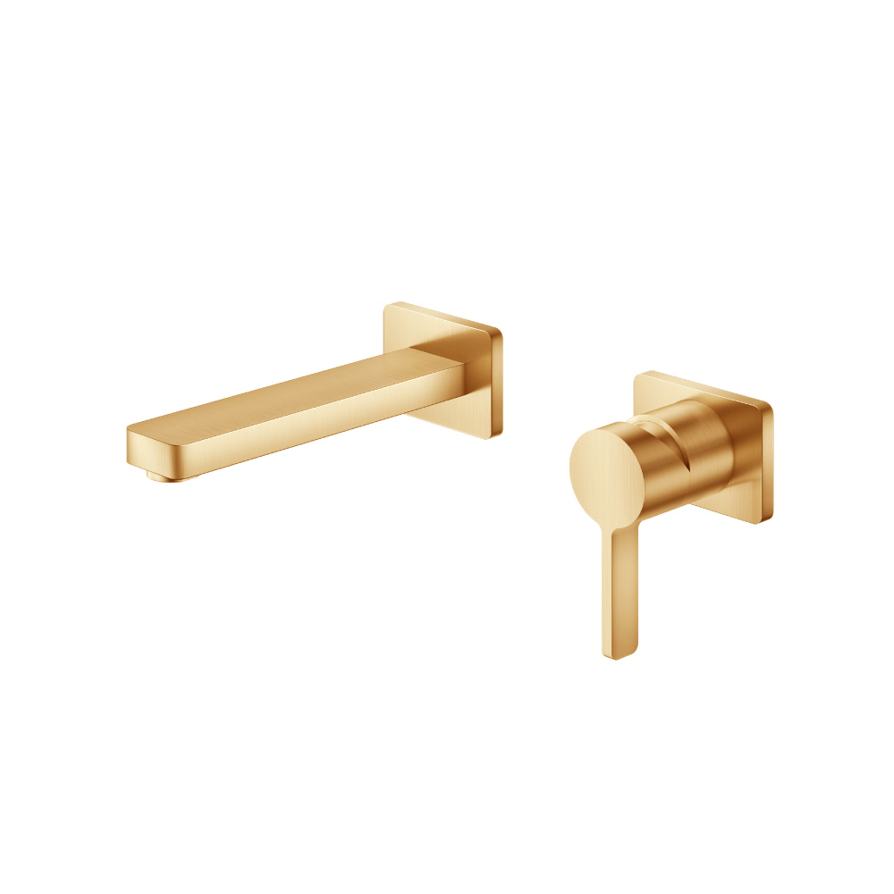 Single Handle Wall Mounted Bathroom Faucet | Brushed Bronze PVD