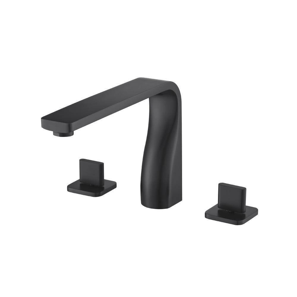 3 Hole Deck Mount Roman Tub Faucet | Matte Black