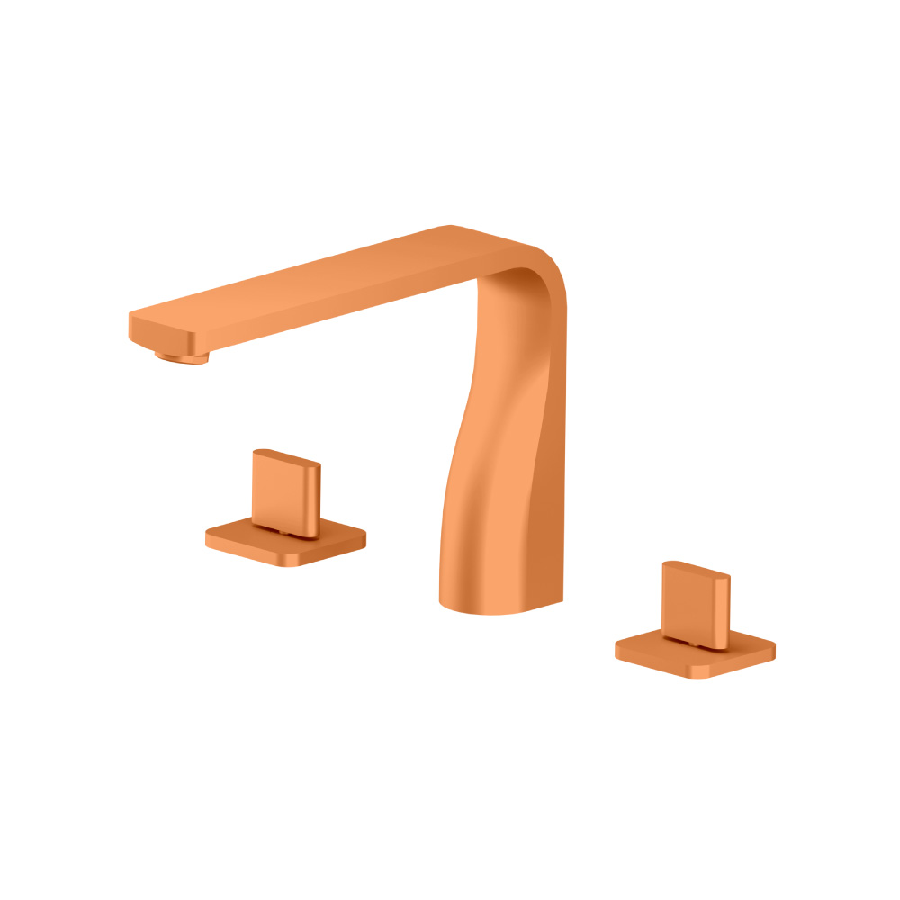 3 Hole Deck Mount Roman Tub Faucet | Terracotta Orange