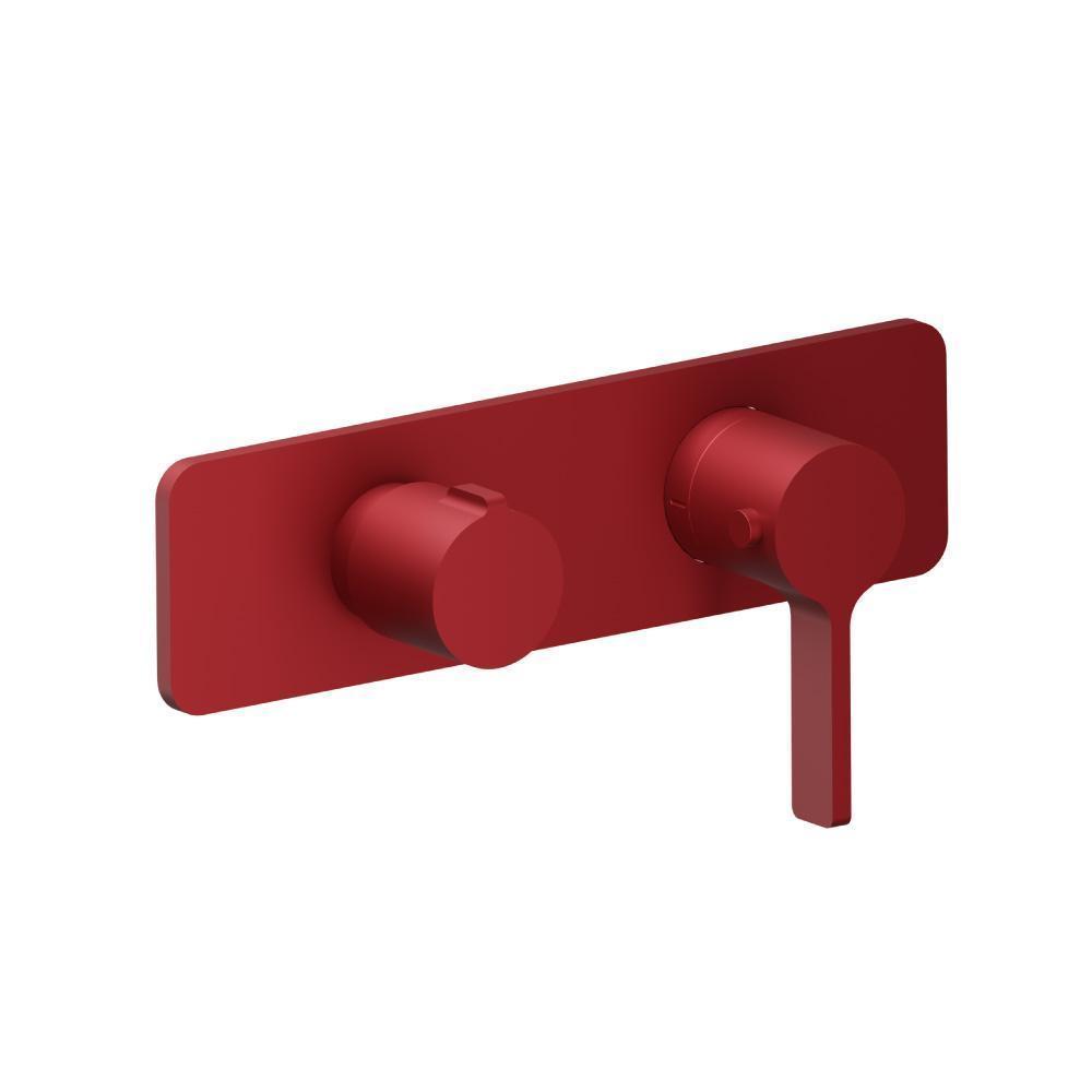 3/4" Horizontal Thermostatic Shower Valve % Trim - 1 Ouptut | Crimson