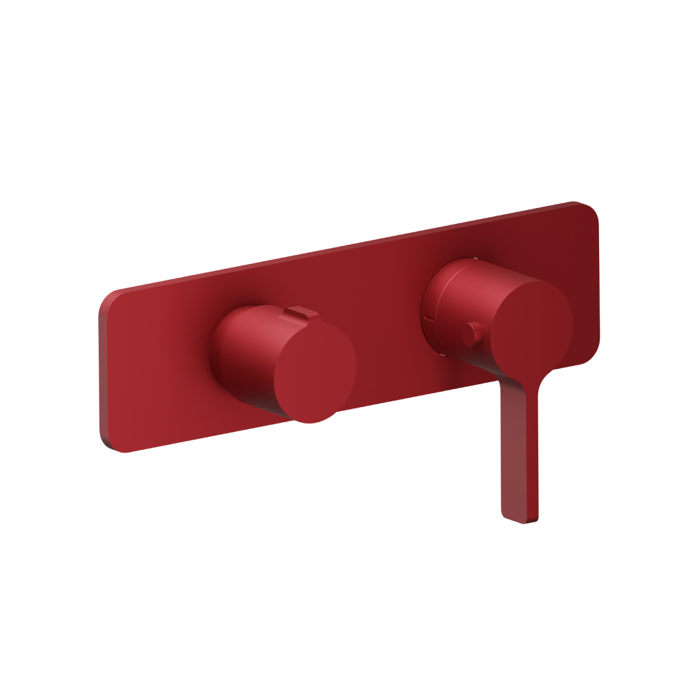 3/4" Horizontal Thermostatic Shower Valve & Trim - 3 Output | Crimson