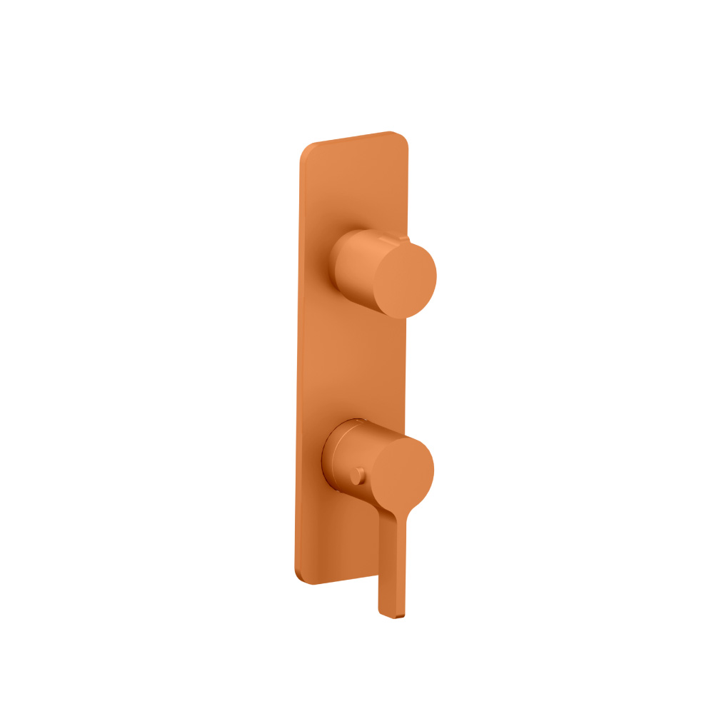 3/4" Thermostatic Shower Valve & Trim  - 2-Output | Terracotta Orange
