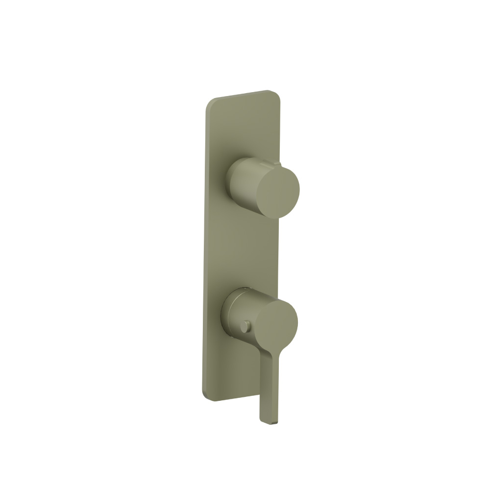 3/4" Thermostatic Shower Valve & Trim  - 2-Output | Army Green