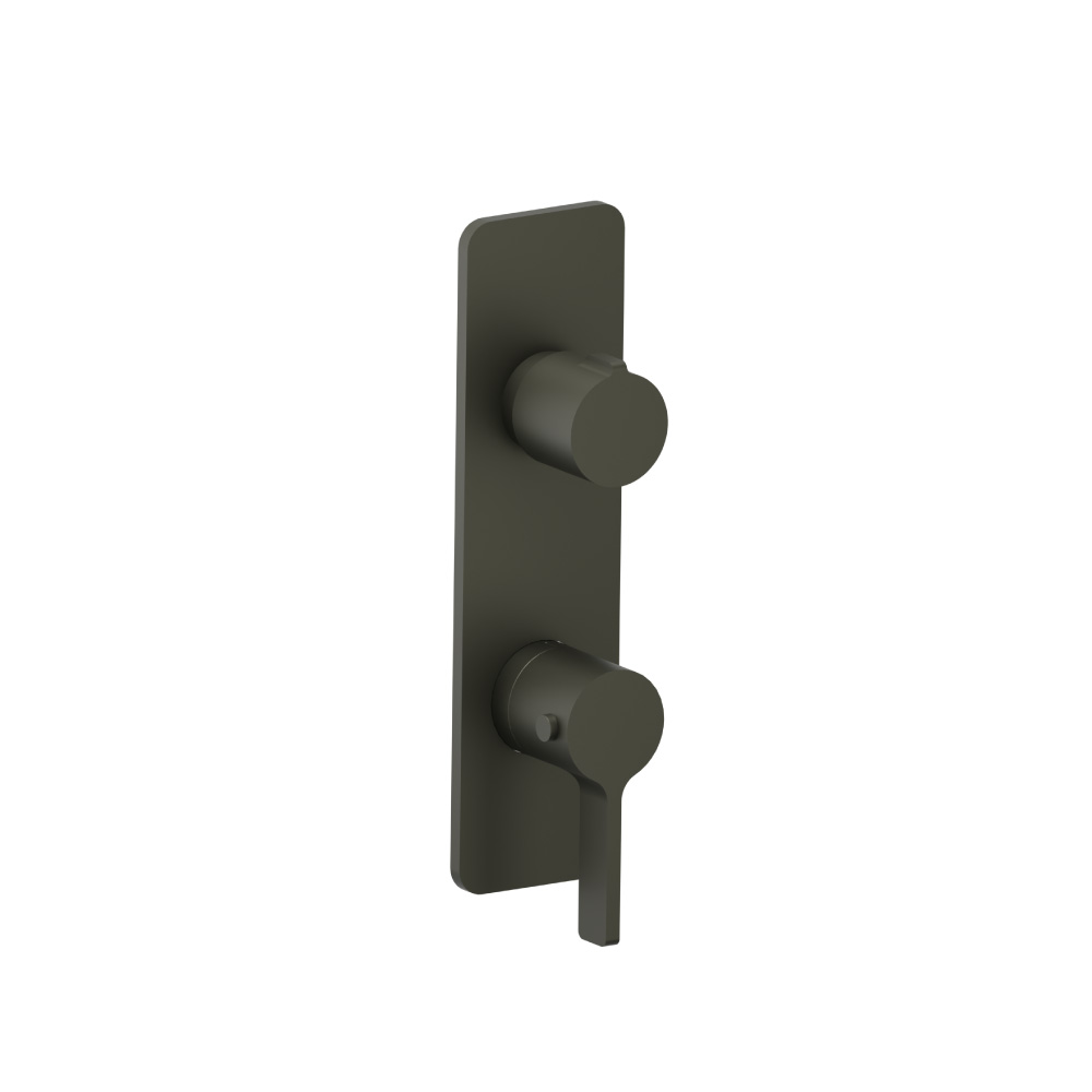 3/4" Thermostatic Shower Valve & Trim  - 2-Output | Dark Green
