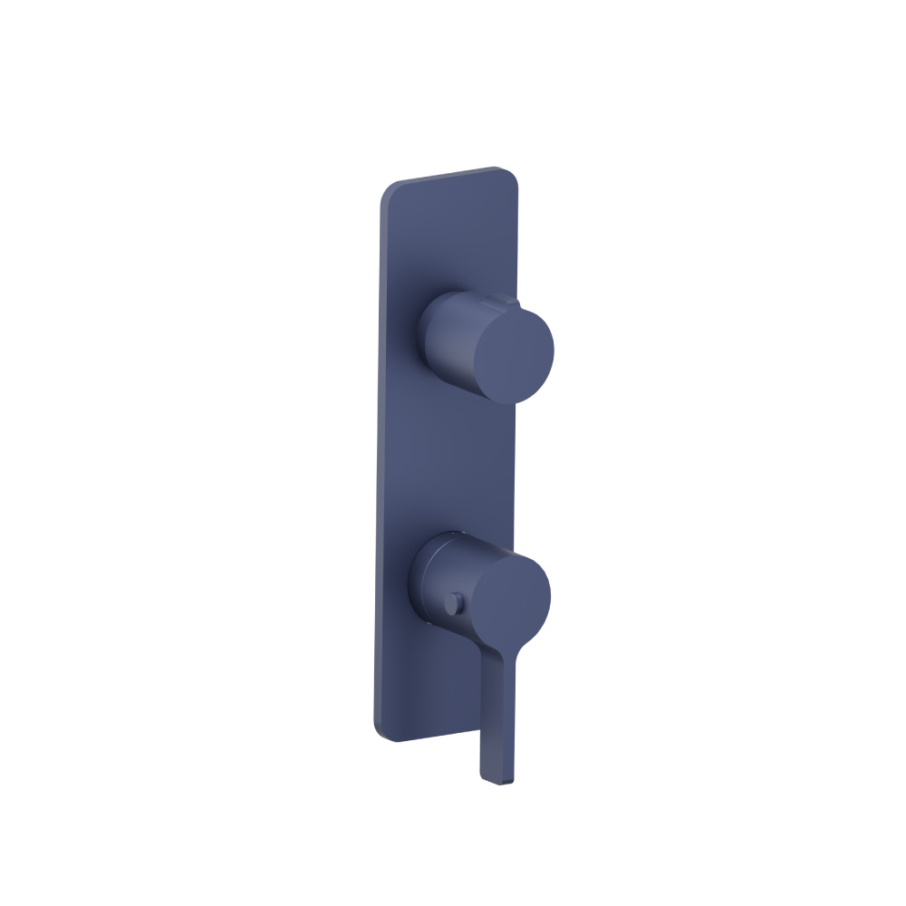 3/4" Thermostatic Shower Valve & Trim  - 2-Output | Navy Blue