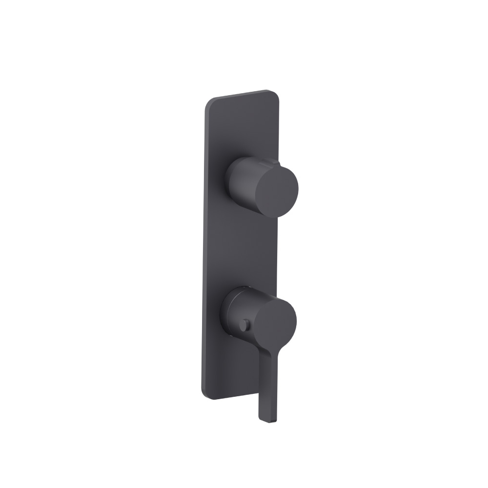 3/4" Thermostatic Shower Valve & Trim  - 3-Output | Dark Grey