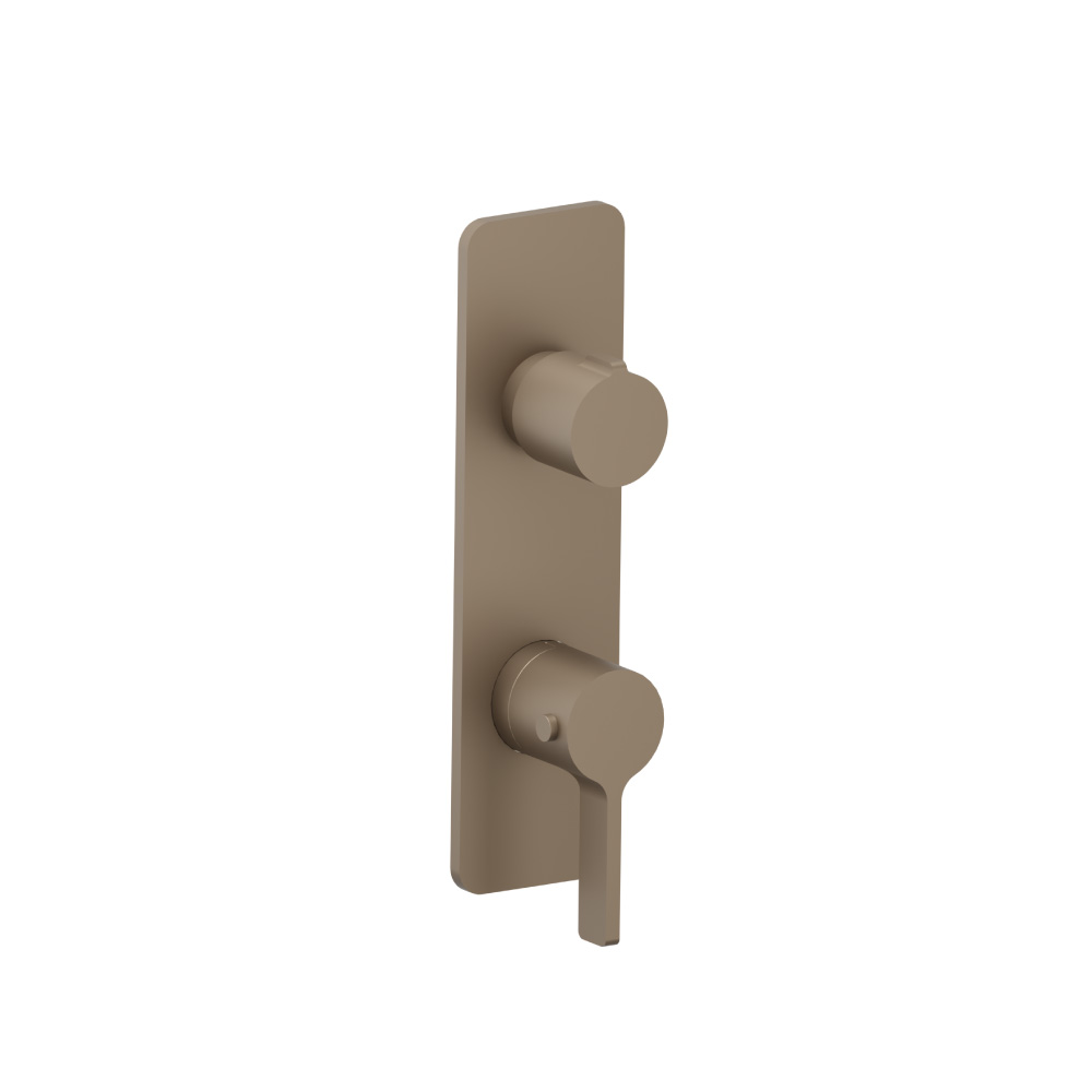 3/4" Thermostatic Shower Valve & Trim  - 3-Output | Dark Tan