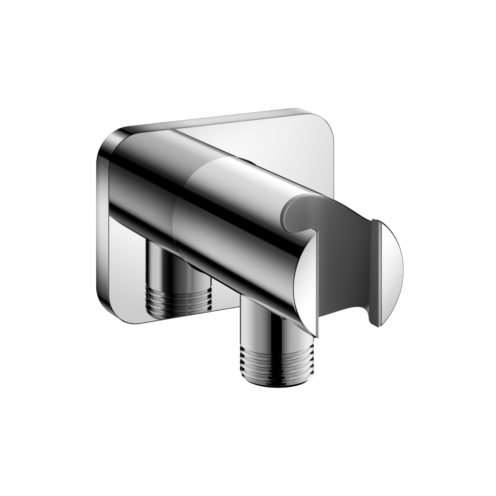 Wall Elbow With Holder Combo | Chrome