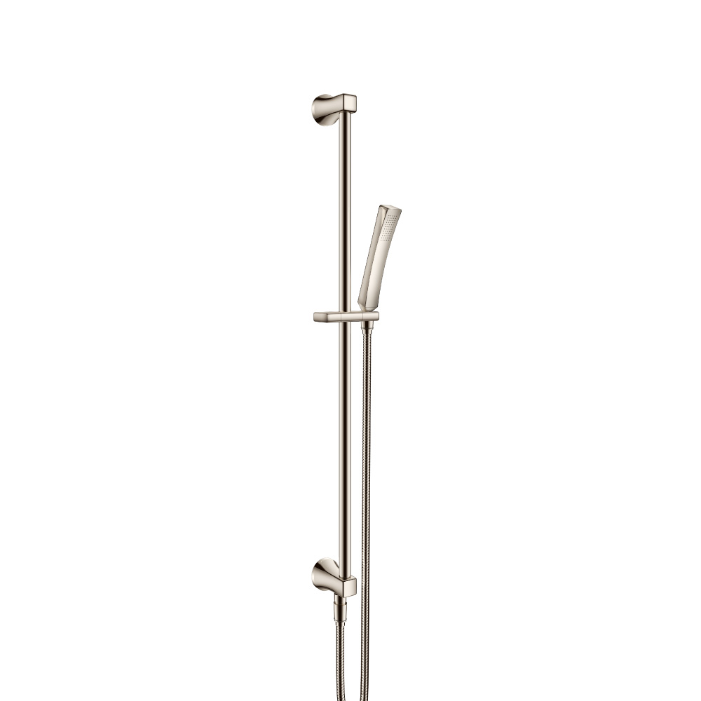 Hand Shower Set with Slide Bar, Integrated Elbow & Hose | Polished Nickel PVD