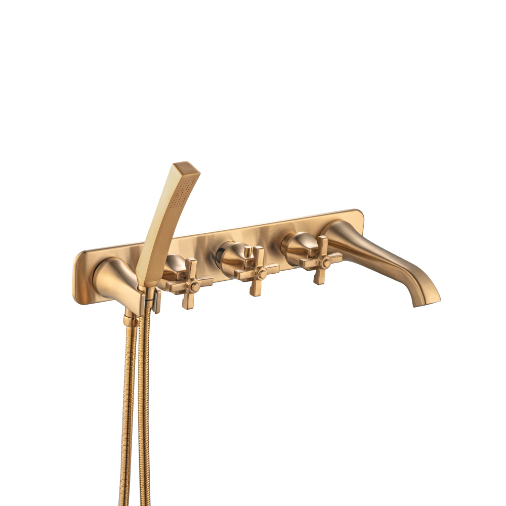 Trim For Wall Mount Tub Filler With Hand Shower | Brushed Nickel PVD