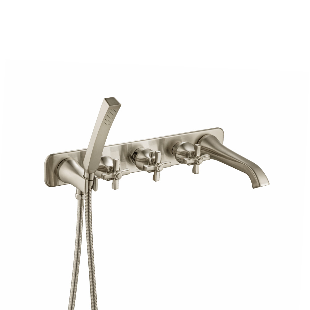 Trim For Wall Mount Tub Filler With Hand Shower | Brushed Nickel PVD