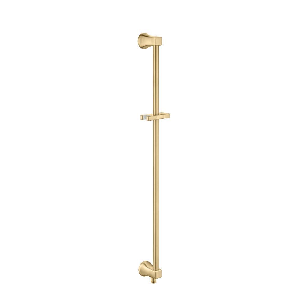 Shower Slide Bar With Integrated Wall Elbow | Satin Brass PVD