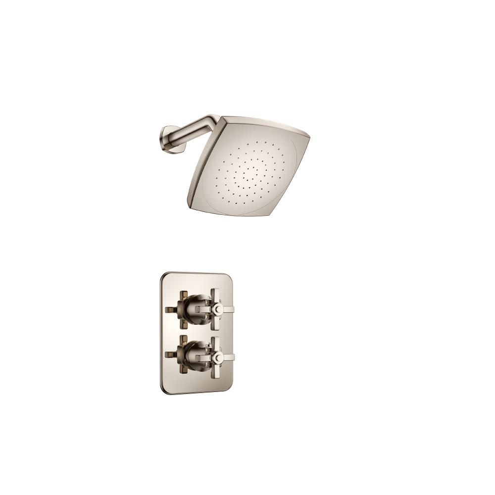 Single Output Shower Set With Shower Head And Arm | Polished Nickel PVD