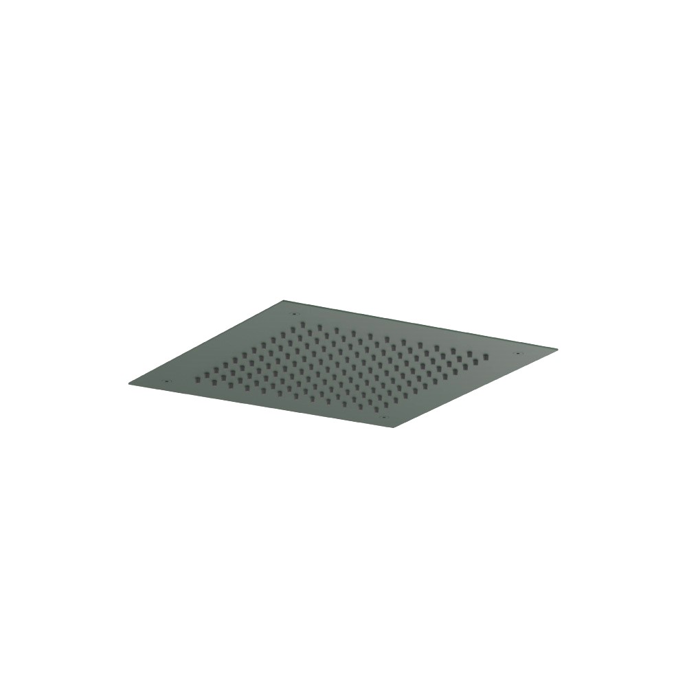 15" Flush Mount Stainless Steel Showerhead / Rainhead | Leaf Green