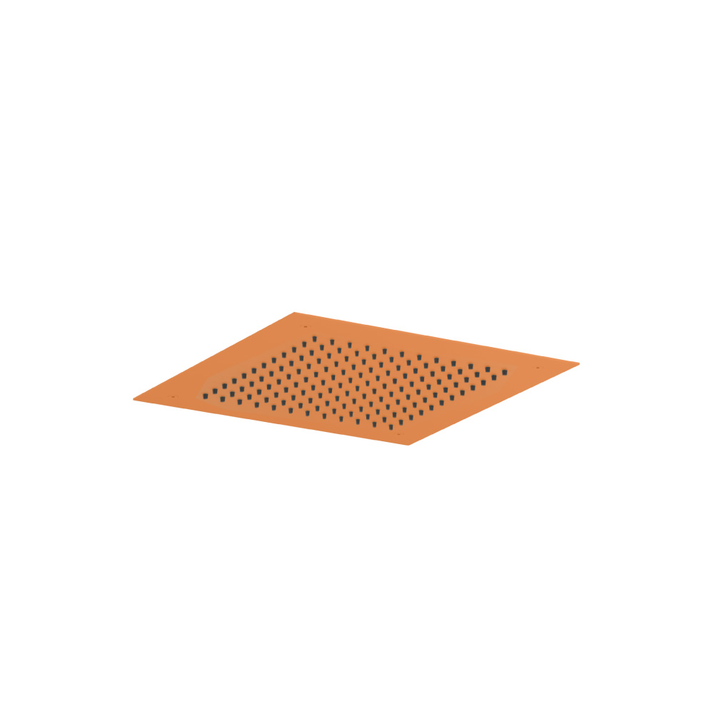 15" Flush Mount Stainless Steel Showerhead / Rainhead | Terracotta Orange