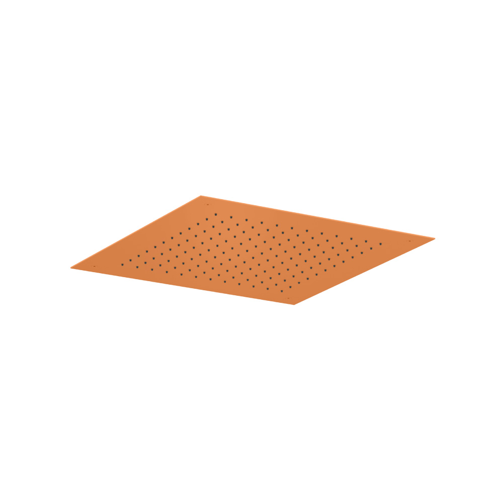 20" Flush Mount Stainless Steel Showerhead / Rainhead | Terracotta Orange