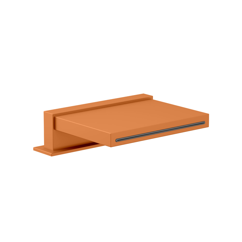 Deck Mount Cascade Flow Water Fall Tub Filler | Terracotta Orange