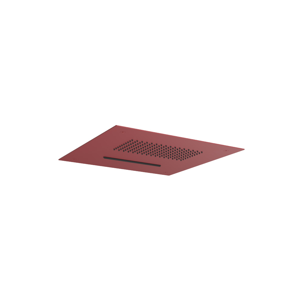 15" Stainless Steel Flush Mount Rainhead With Cascade Waterfall | Crimson