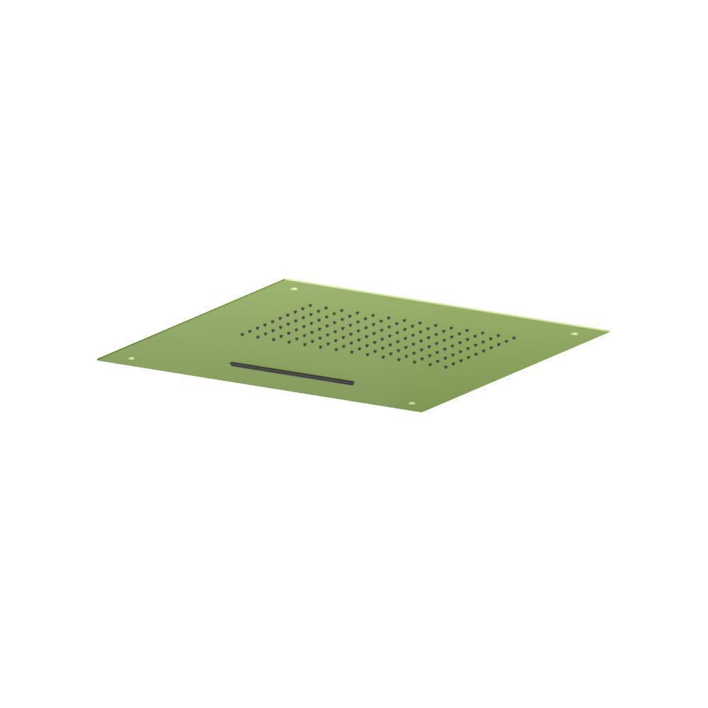 20" Stainless Steel Flush Mount Rainhead With Cascade Waterfall | Isenberg Green