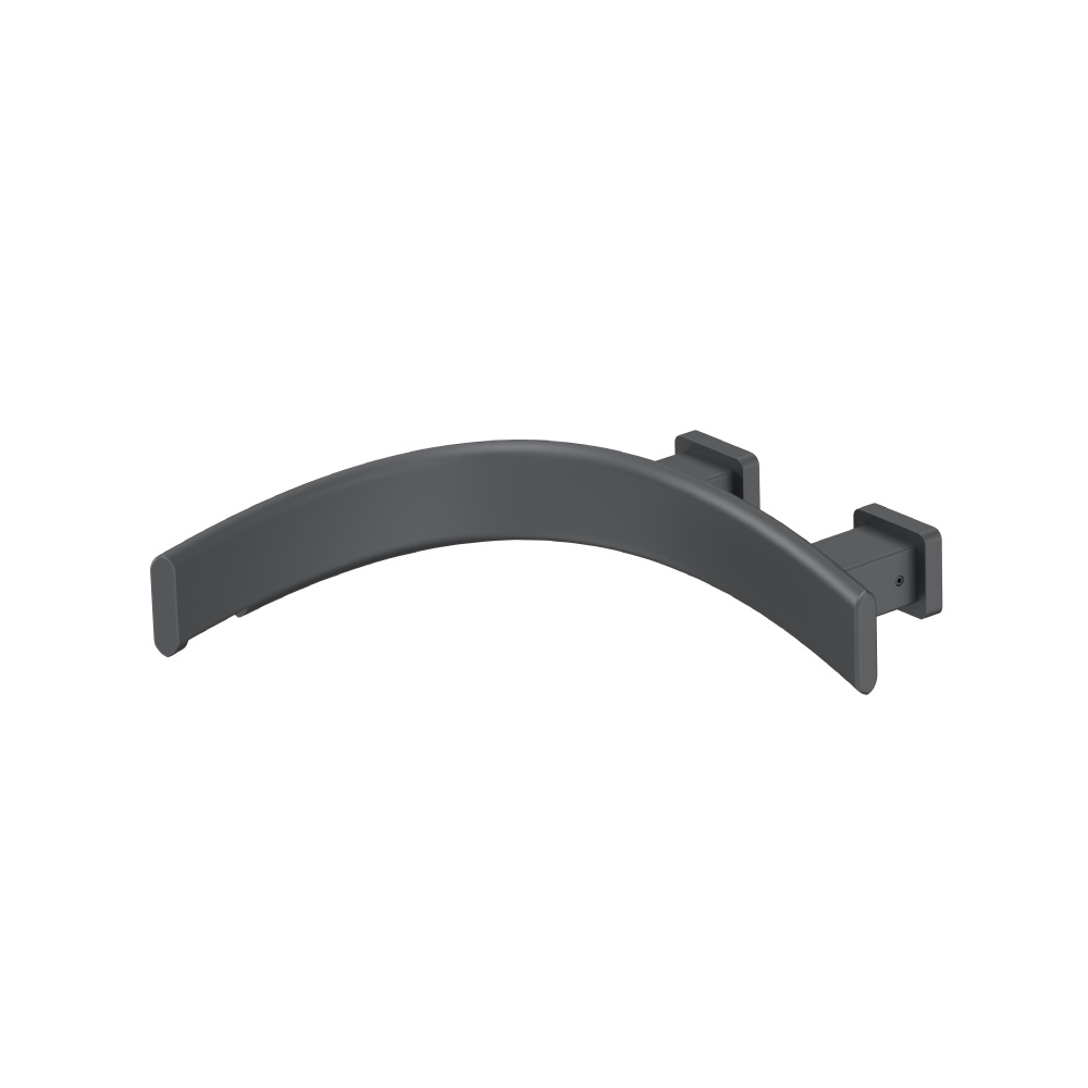 Wall Mount Tub Spout - Left Facing Curvature | Rock Grey