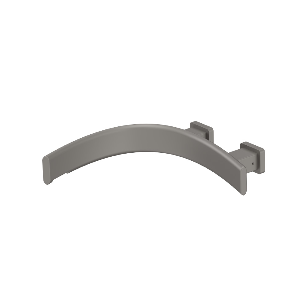 Wall Mount Tub Spout - Left Facing Curvature | Steel Grey
