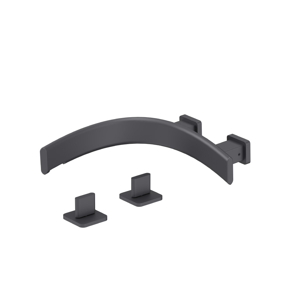 Wall Mount Faucet Spout - Left Facing Curvature | Dark Grey