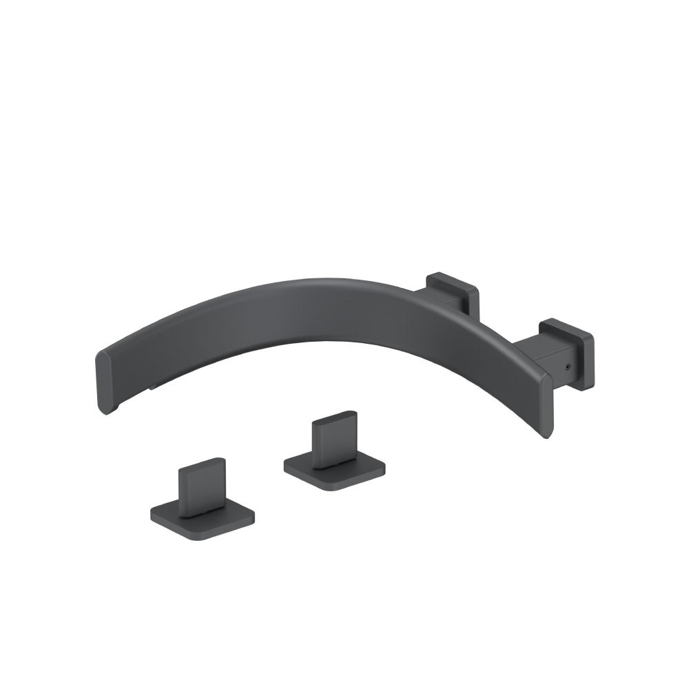 Wall Mount Faucet Spout - Left Facing Curvature | Rock Grey