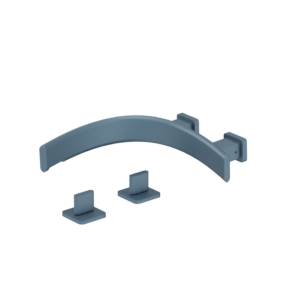 Wall Mount Faucet Spout - Right Facing Curvature | Blue Platinum
