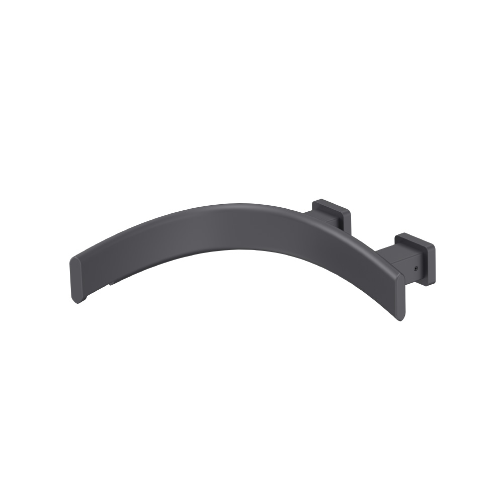 Wall Mount Faucet Spout - Left Facing Curvature | Dark Grey