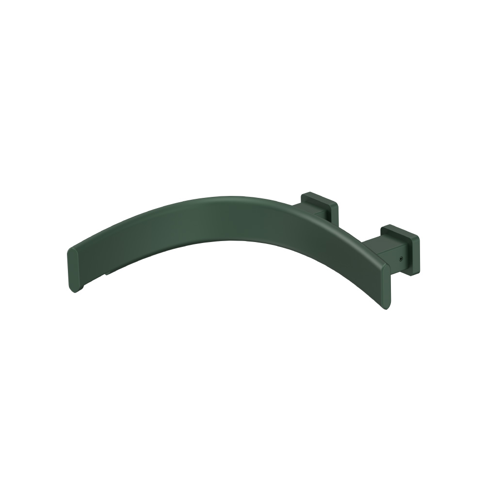 Wall Mount Faucet Spout - Left Facing Curvature | Leaf Green