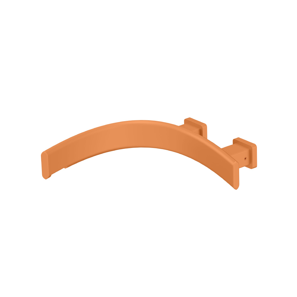 Wall Mount Faucet Spout - Left Facing Curvature | Terracotta Orange