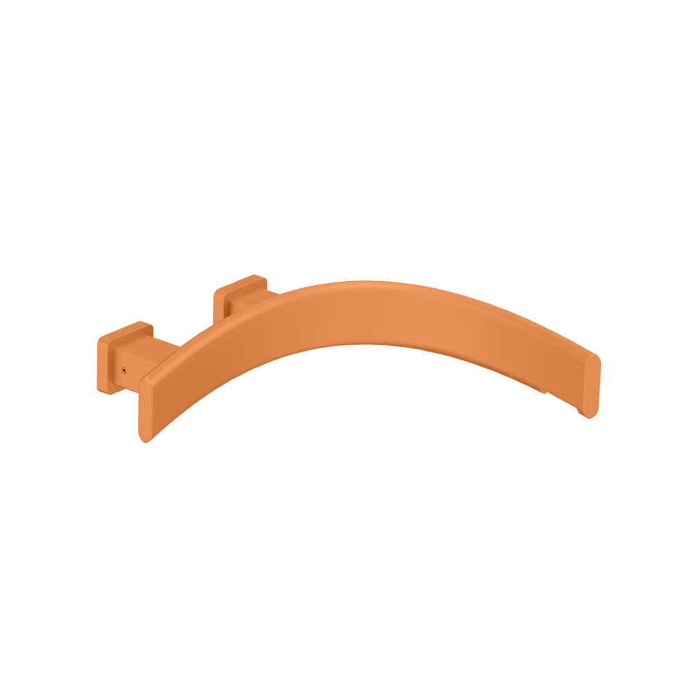 Wall Mount Faucet Spout - Right Facing Curvature | Terracotta Orange