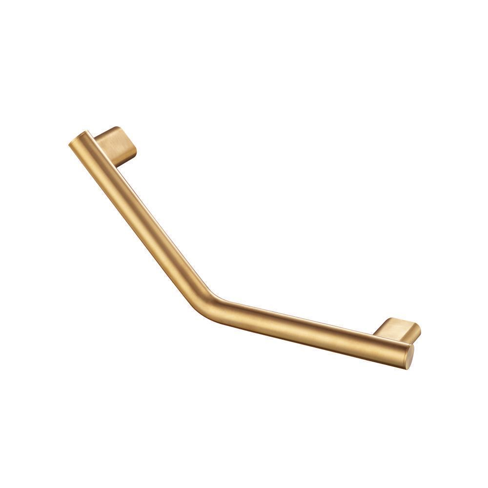 Angled Shower Grab Bar  - 18" | Brushed Bronze PVD
