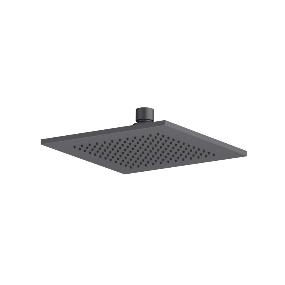 8" Solid Brass Showerhead / Rainhead - Square | Dark Grey