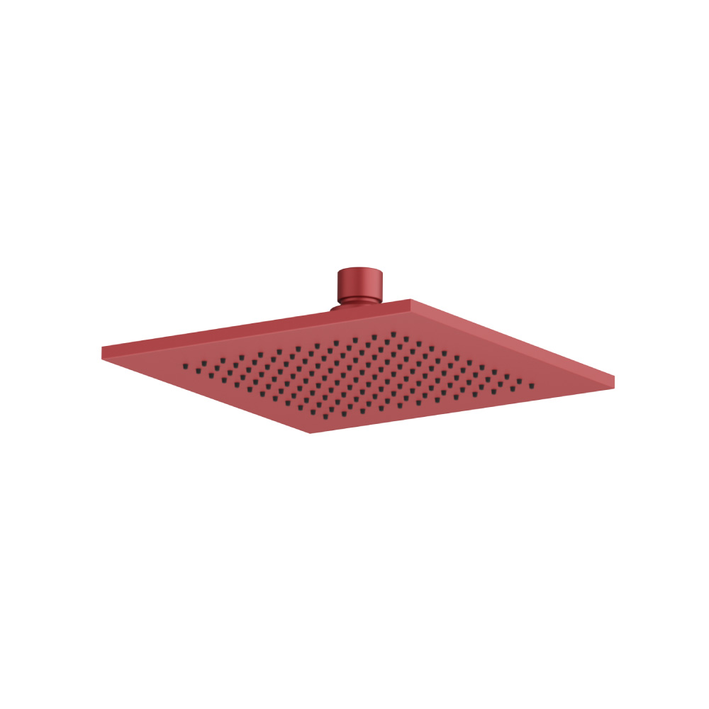 8" Solid Brass Showerhead / Rainhead - Square | Deep Red