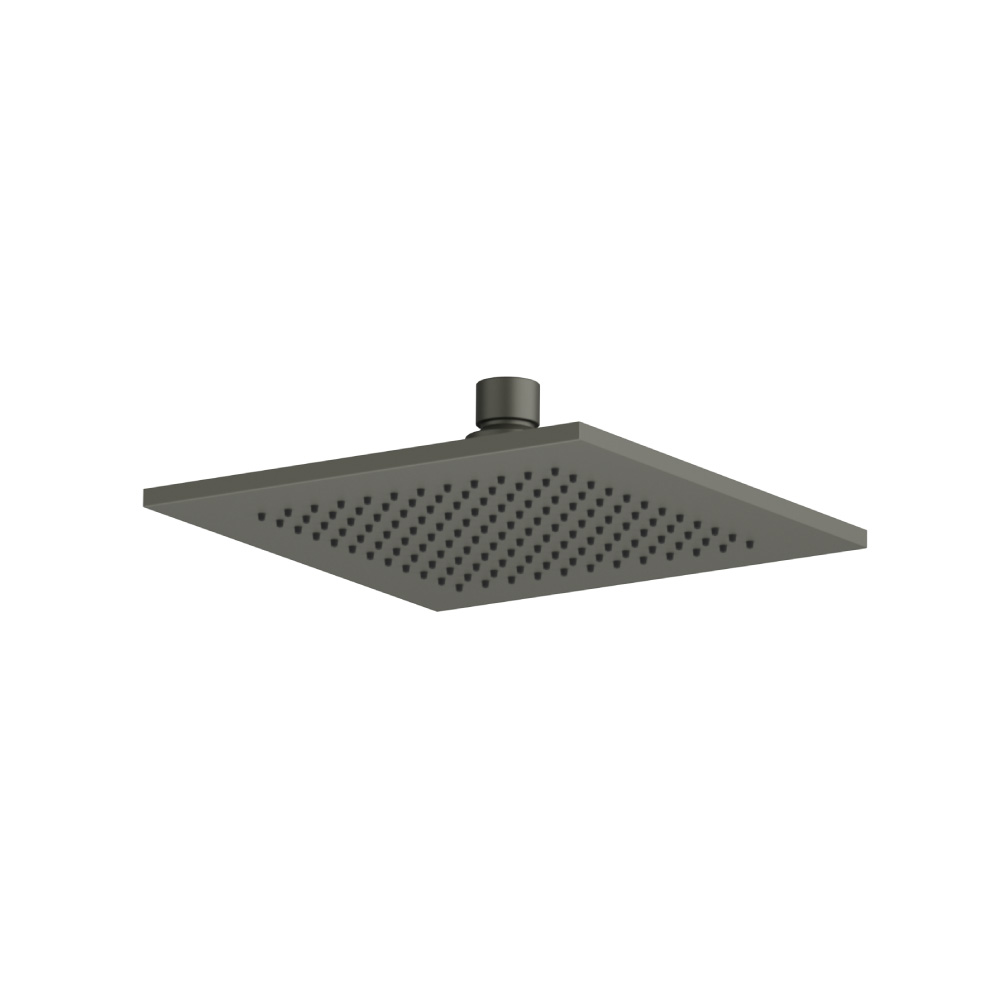 8" Solid Brass Showerhead / Rainhead - Square | Gun Metal Grey