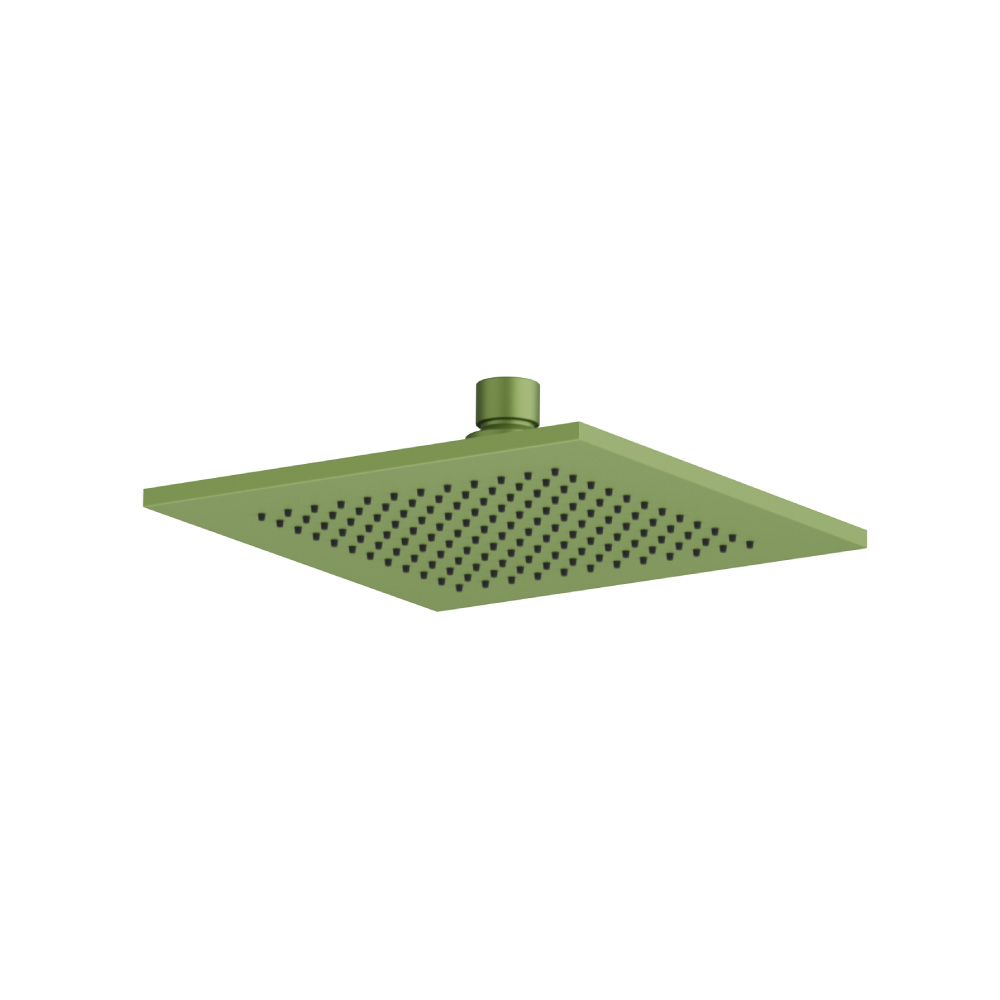 8" Solid Brass Showerhead / Rainhead - Square | Isenberg Green