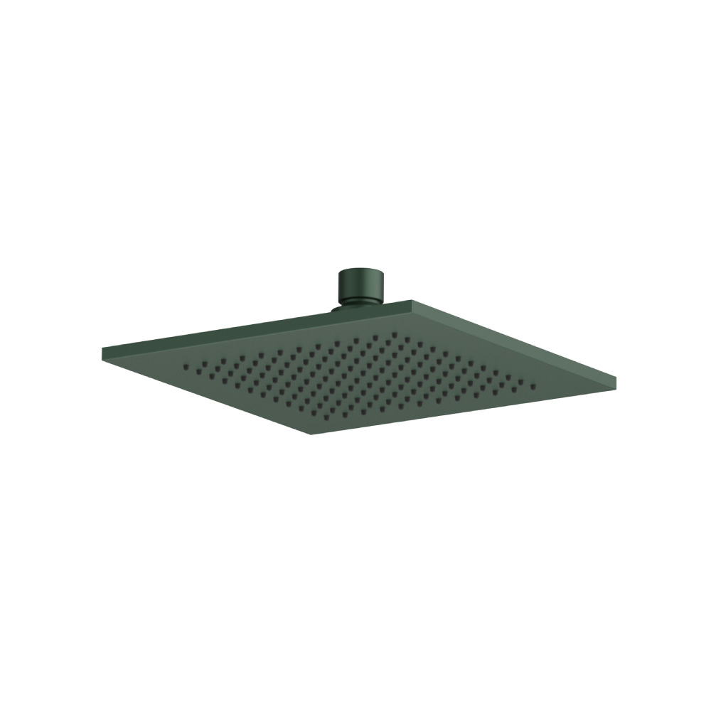 8" Solid Brass Showerhead / Rainhead - Square | Leaf Green
