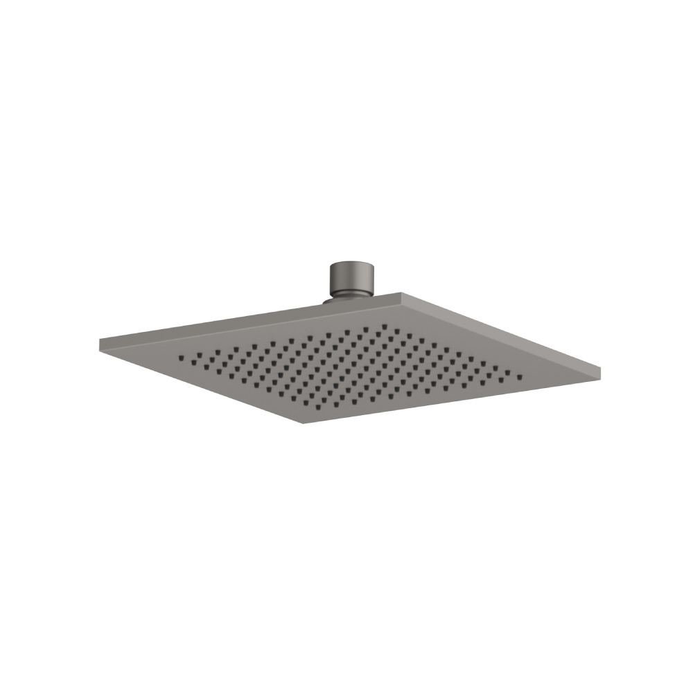 8" Solid Brass Showerhead / Rainhead - Square | Steel Grey