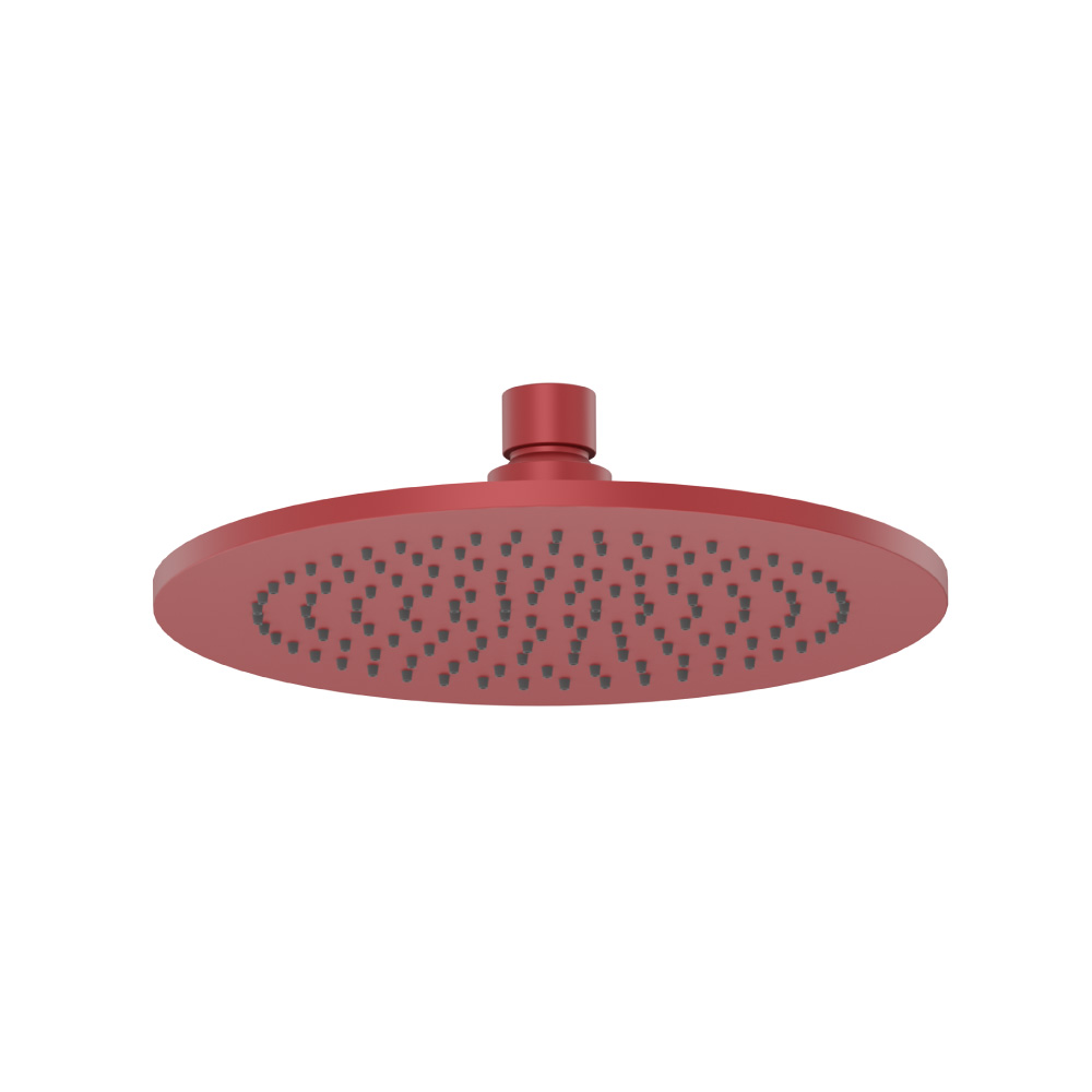 8" Solid Brass Showerhead / Rainhead - Round | Deep Red