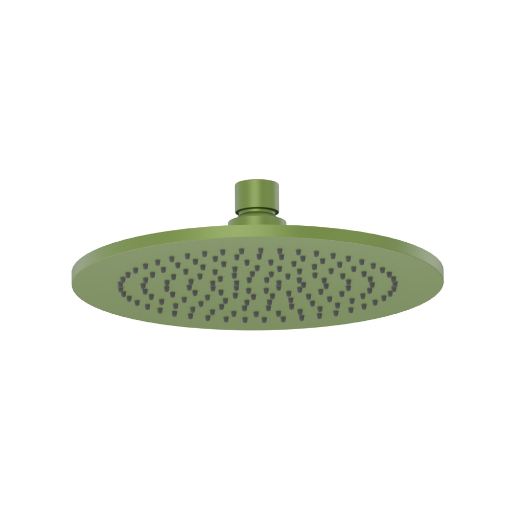 8" Solid Brass Showerhead / Rainhead - Round | Isenberg Green