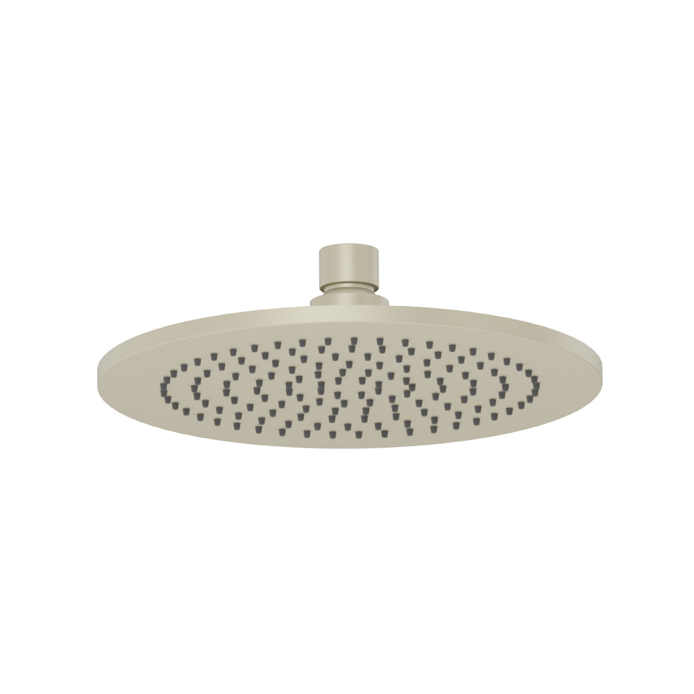 8" Solid Brass Showerhead / Rainhead - Round | Light Tan