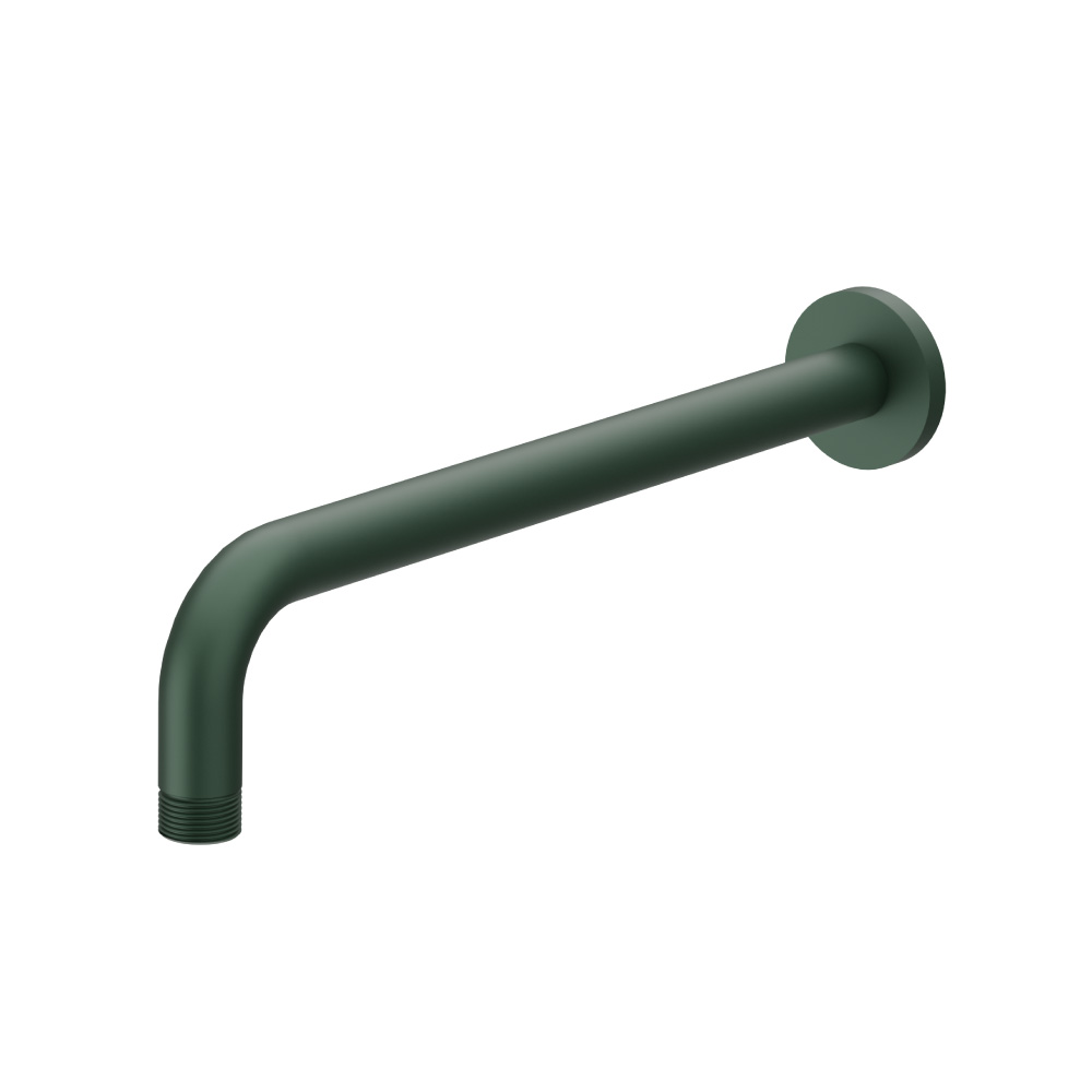 Wall Mount Round Shower Arm - 12" (300mm) - With Flange | Leaf Green