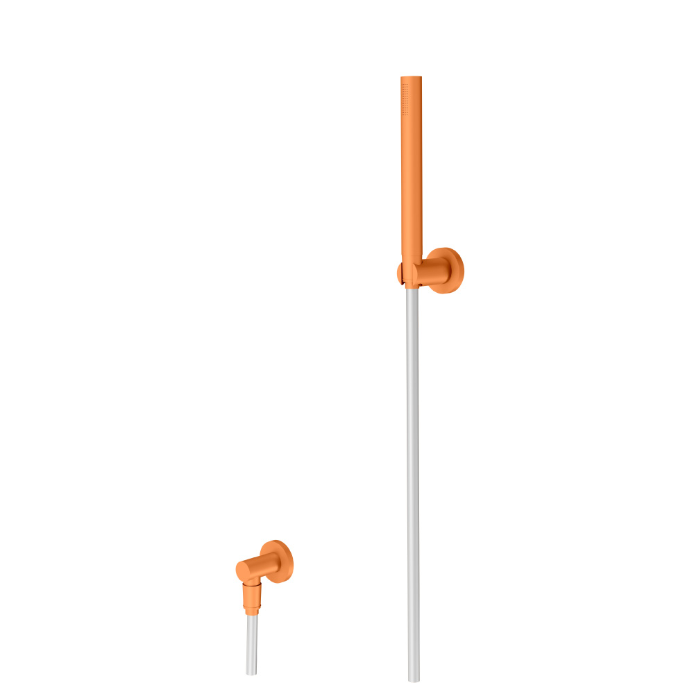 Hand Shower Set With Wall Elbow, Holder and Hose | Terracotta Orange